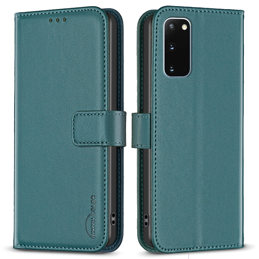 BINFEN COLOR BF17 For Samsung Galaxy S20 4G / 5G Flip Folio Wallet Cover PU Leather Stand Phone Case BINFEN COLOR BF17 For Samsung Galaxy S20 4G / 5G Flip Folio Wallet Cover PU Leather Stand Phone Case